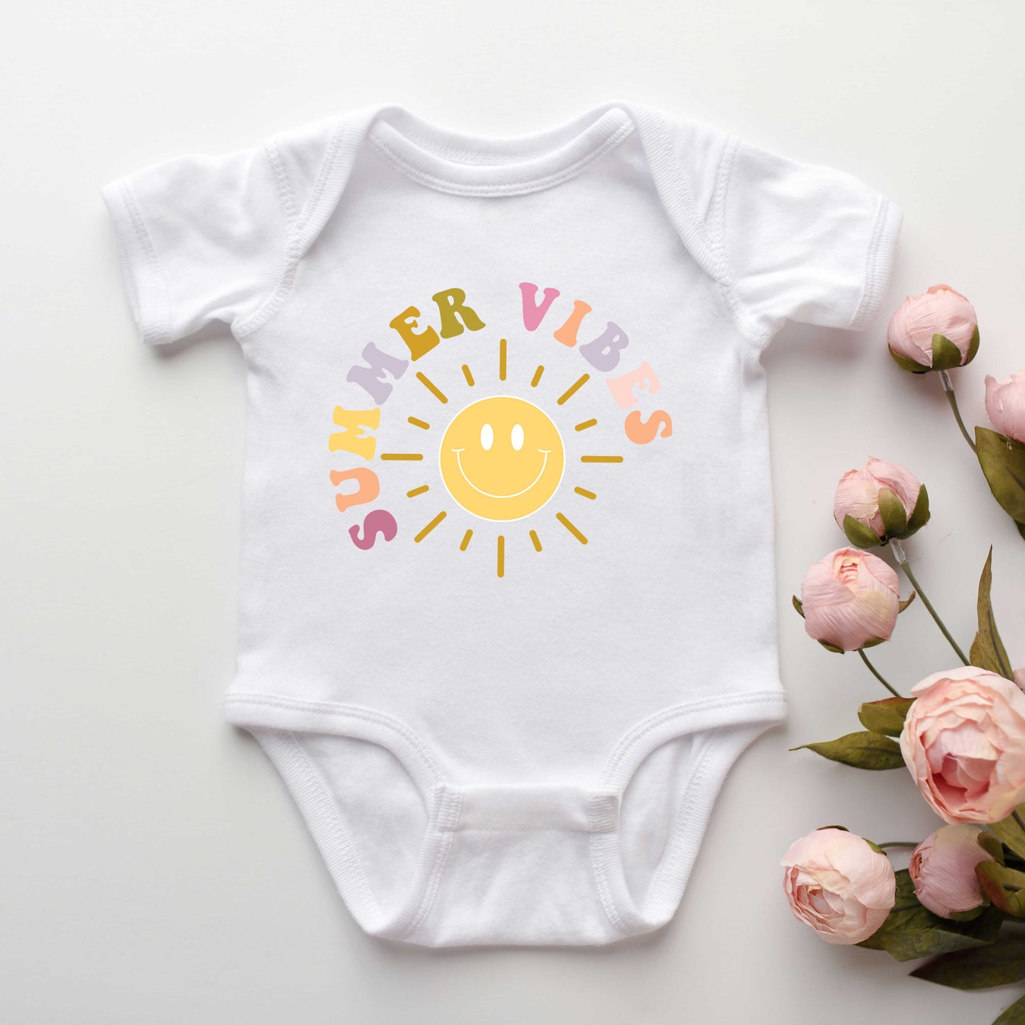 Summer Vibes Sun | Baby Graphic Short Sleeve Onesie