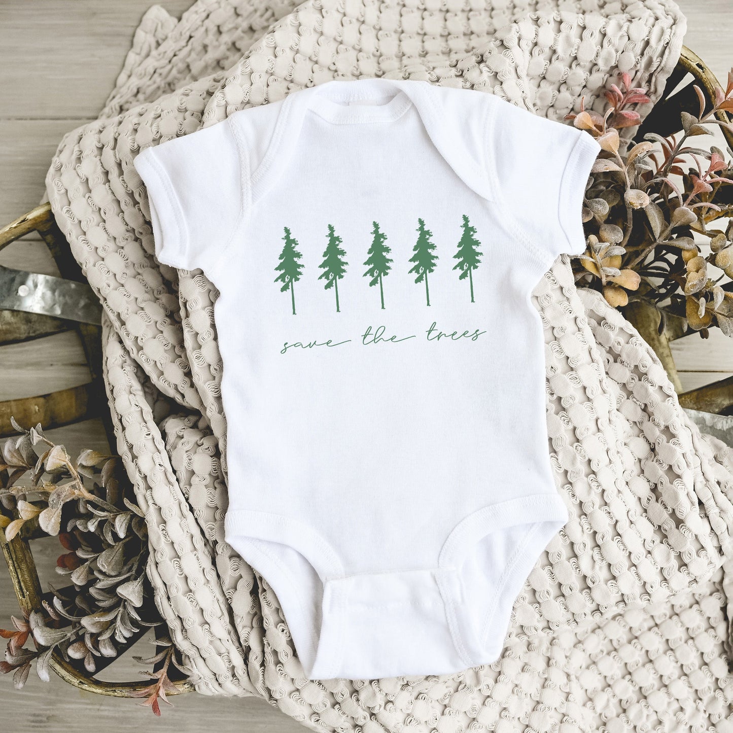 Save The Trees | Baby Graphic Short Sleeve Onesie