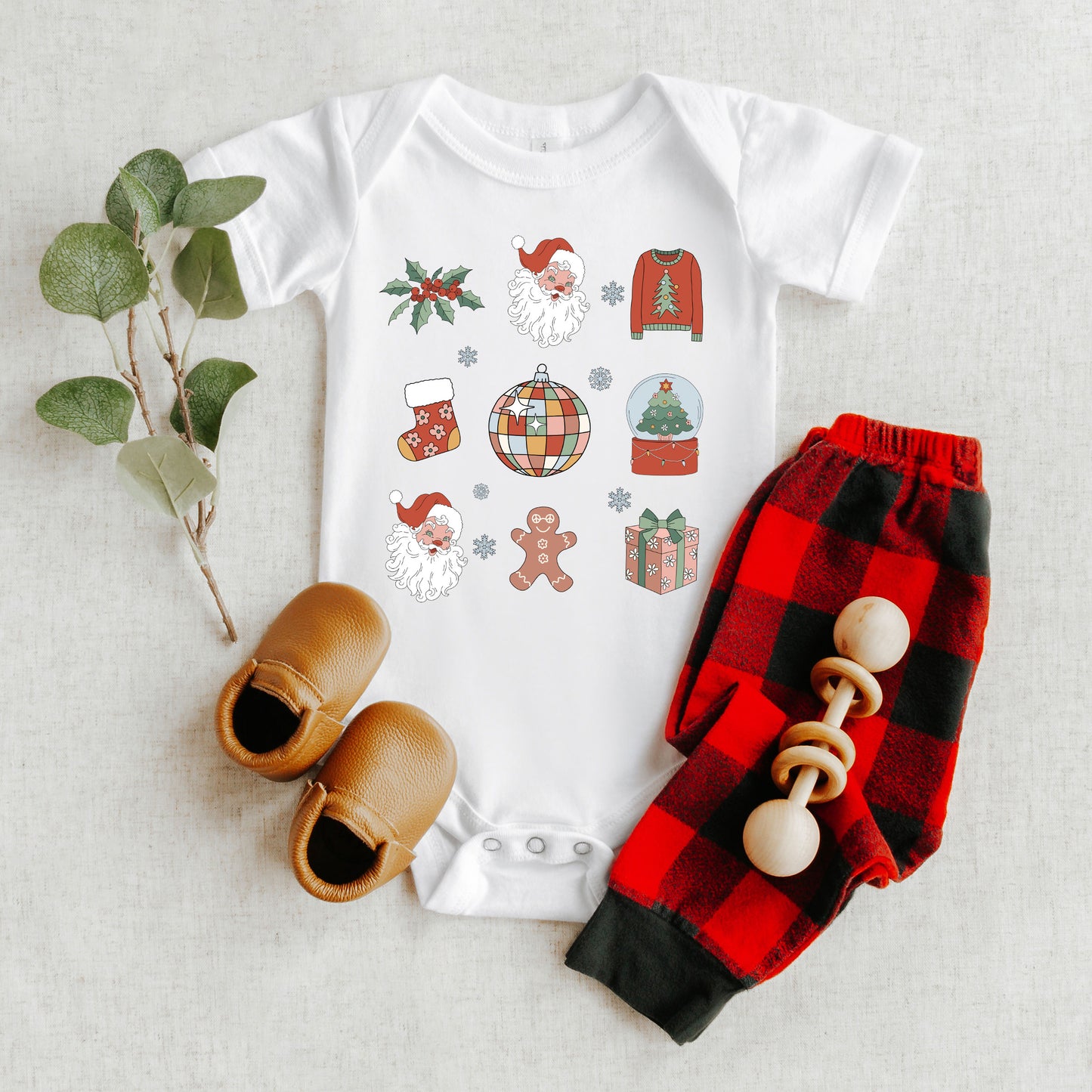 Christmas Collage | Baby Graphic Short Sleeve Onesie