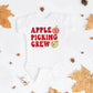 Cartoon Apple Picking Crew | Baby Graphic Short Sleeve Onesie