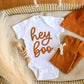 Hey Boo Cursive | Baby Graphic Short Sleeve Onesie