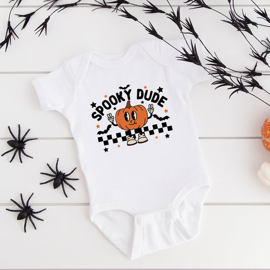 Spooky Dude Pumpkin | Baby Graphic Short Sleeve Onesie