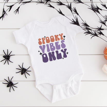 Spooky Vibes Only Stacked | Baby Graphic Short Sleeve Onesie