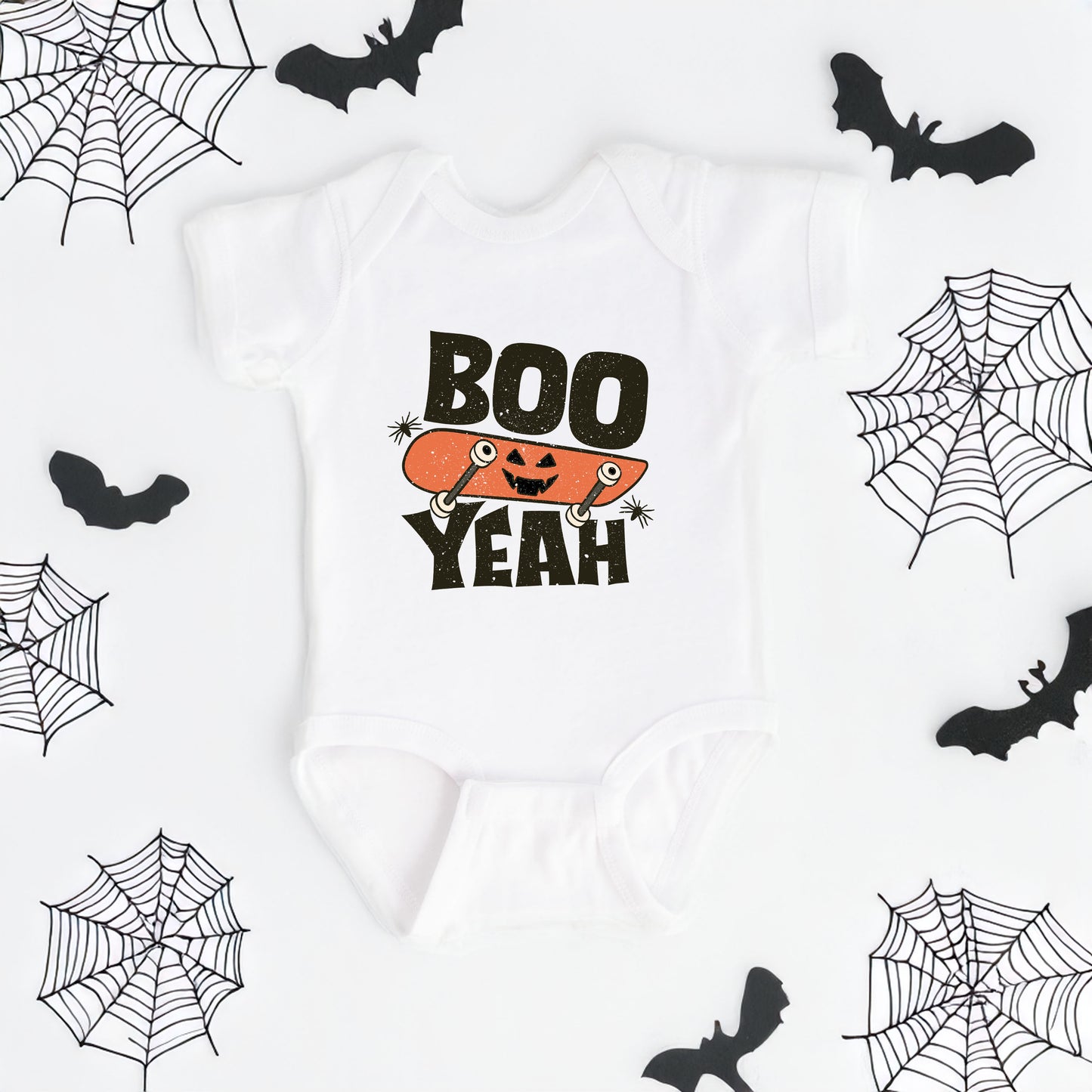 Boo Yeah Skateboard | Baby Graphic Short Sleeve Onesie