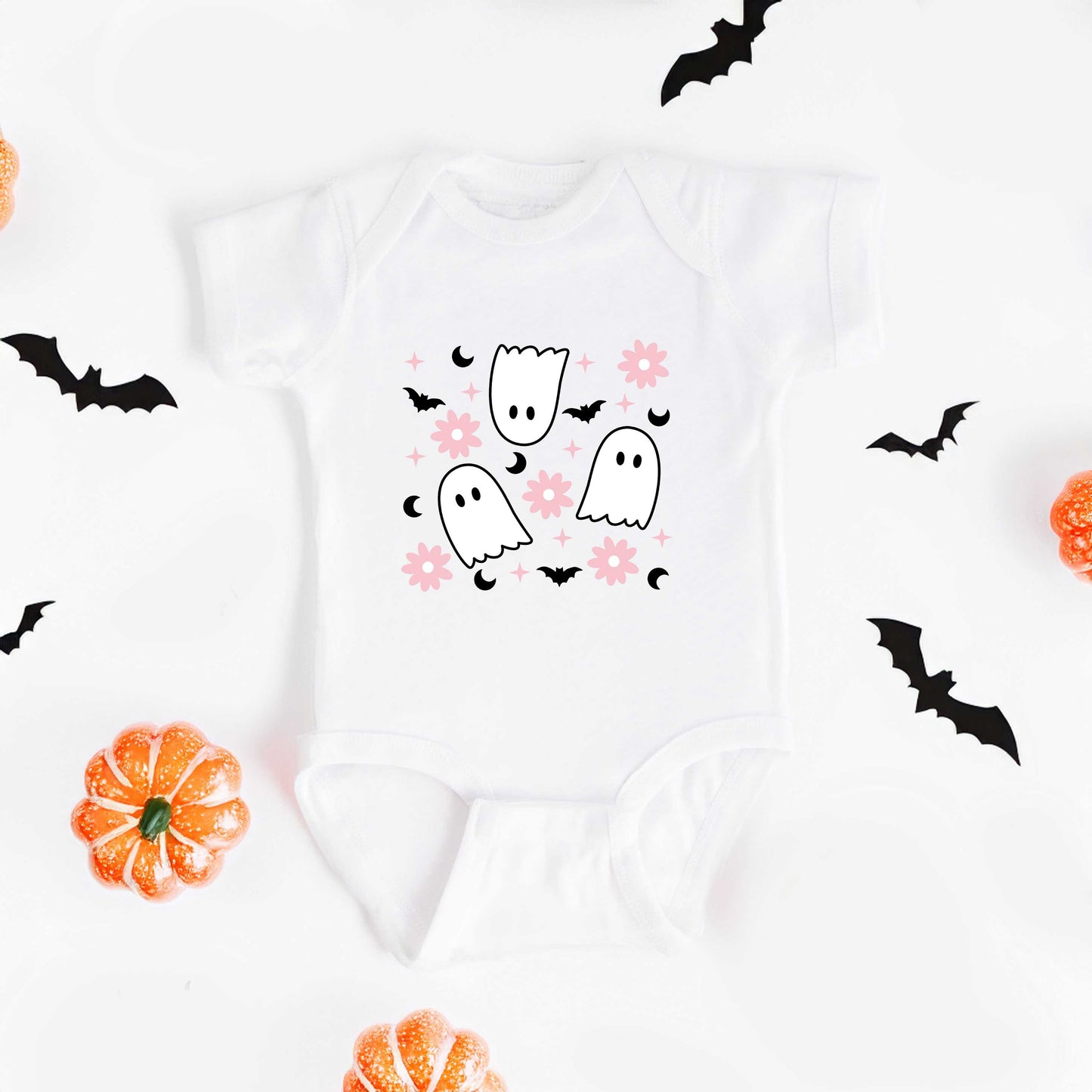 Ghost Flowers | Baby Graphic Short Sleeve Onesie