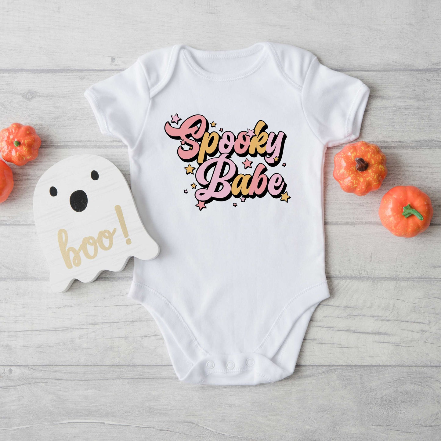 Spooky Babe Colorful | Baby Graphic Short Sleeve Onesie