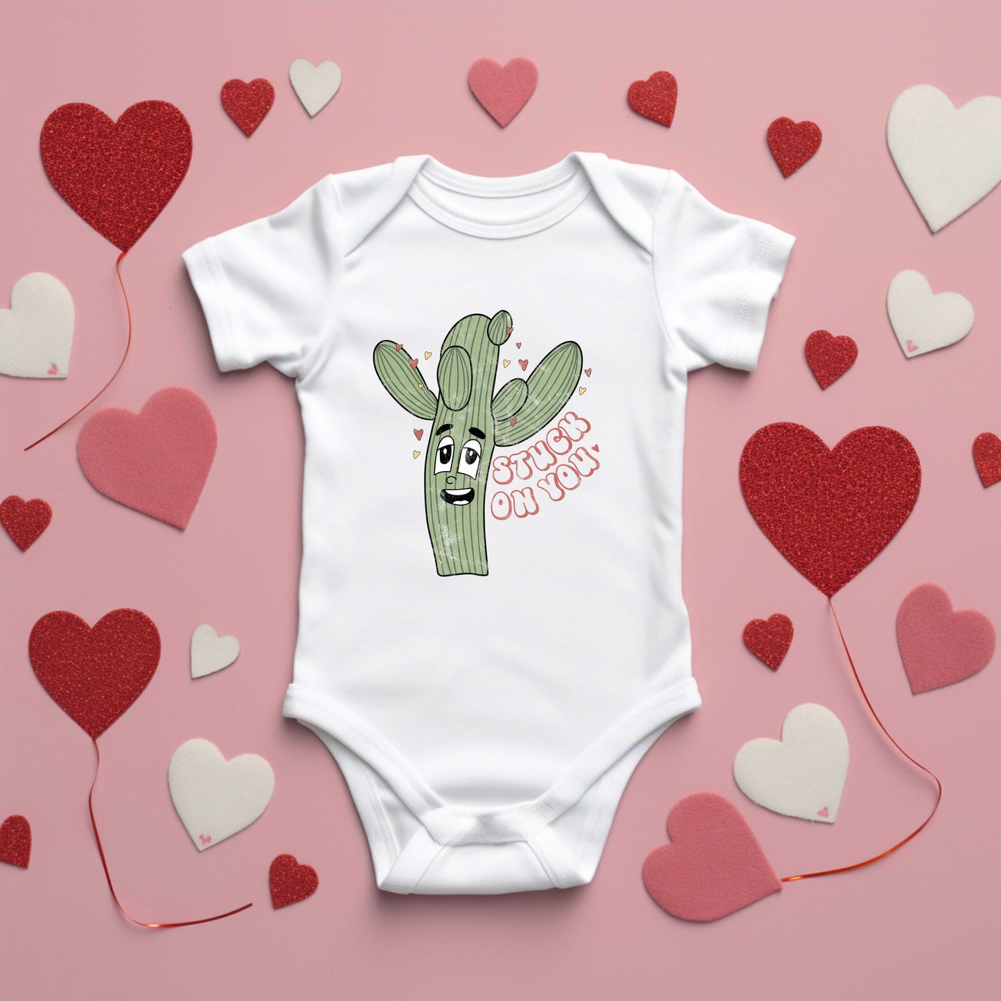 Stuck On You Cactus | Baby Graphic Short Sleeve Onesie