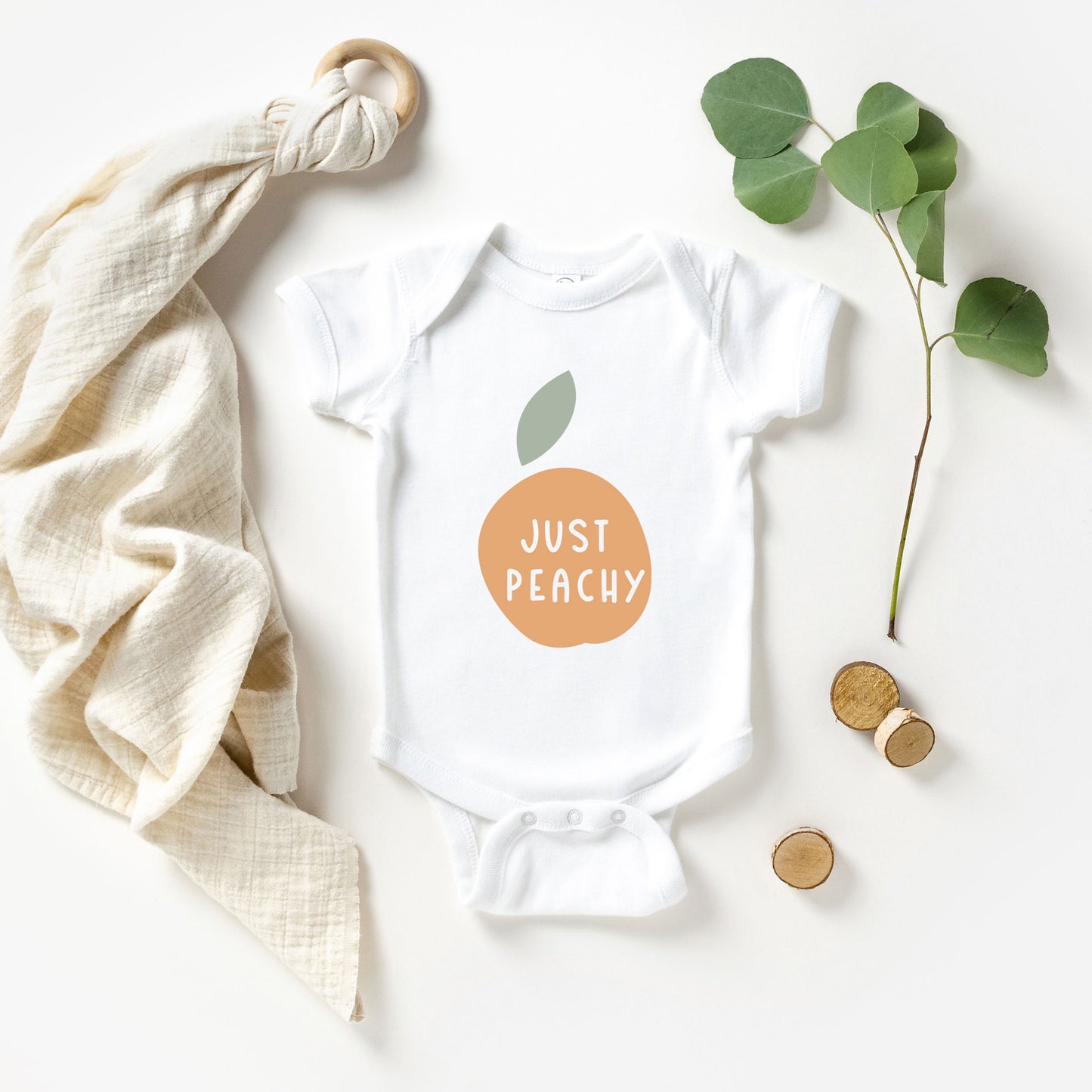 Just Peachy Kids | Baby Graphic Short Sleeve Onesie