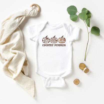 Country Pumpkin | Baby Graphic Short Sleeve Onesie