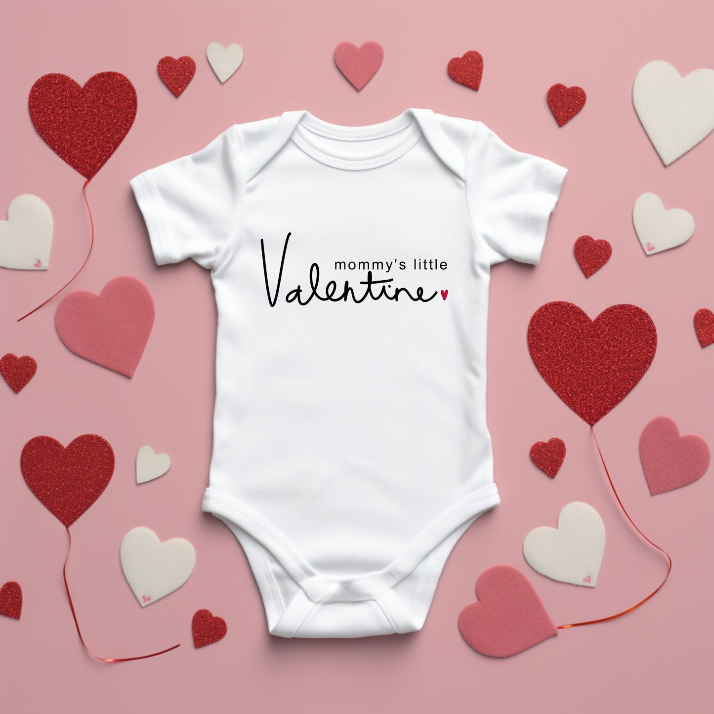 Mommy's Little Valentine | Baby Graphic Short Sleeve Onesie