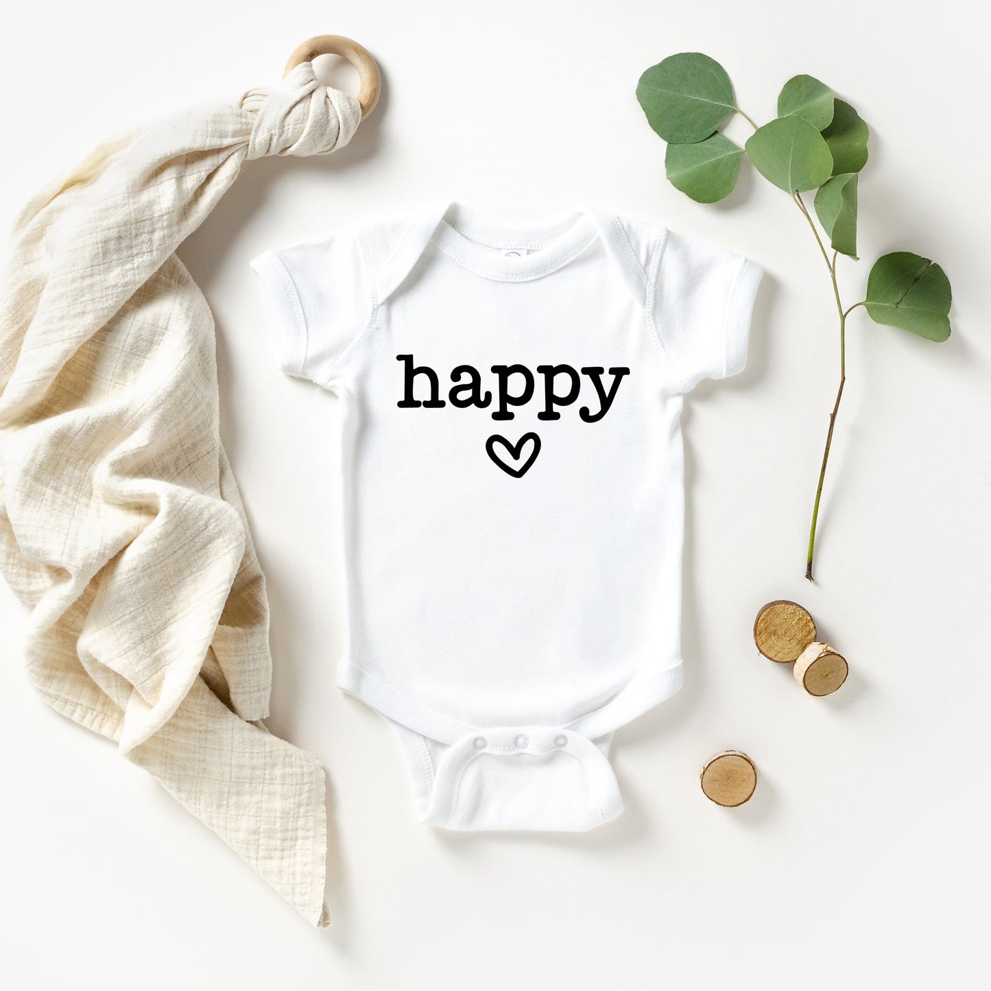 Happy Heart | Baby Graphic Short Sleeve Onesie