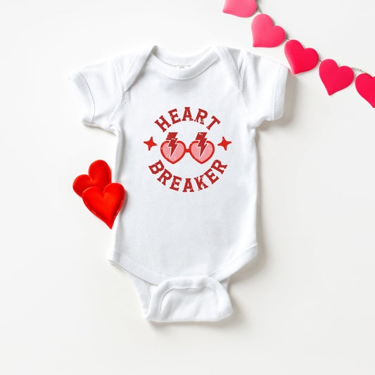 Heart Breaker Sunglasses | Baby Graphic Short Sleeve Onesie