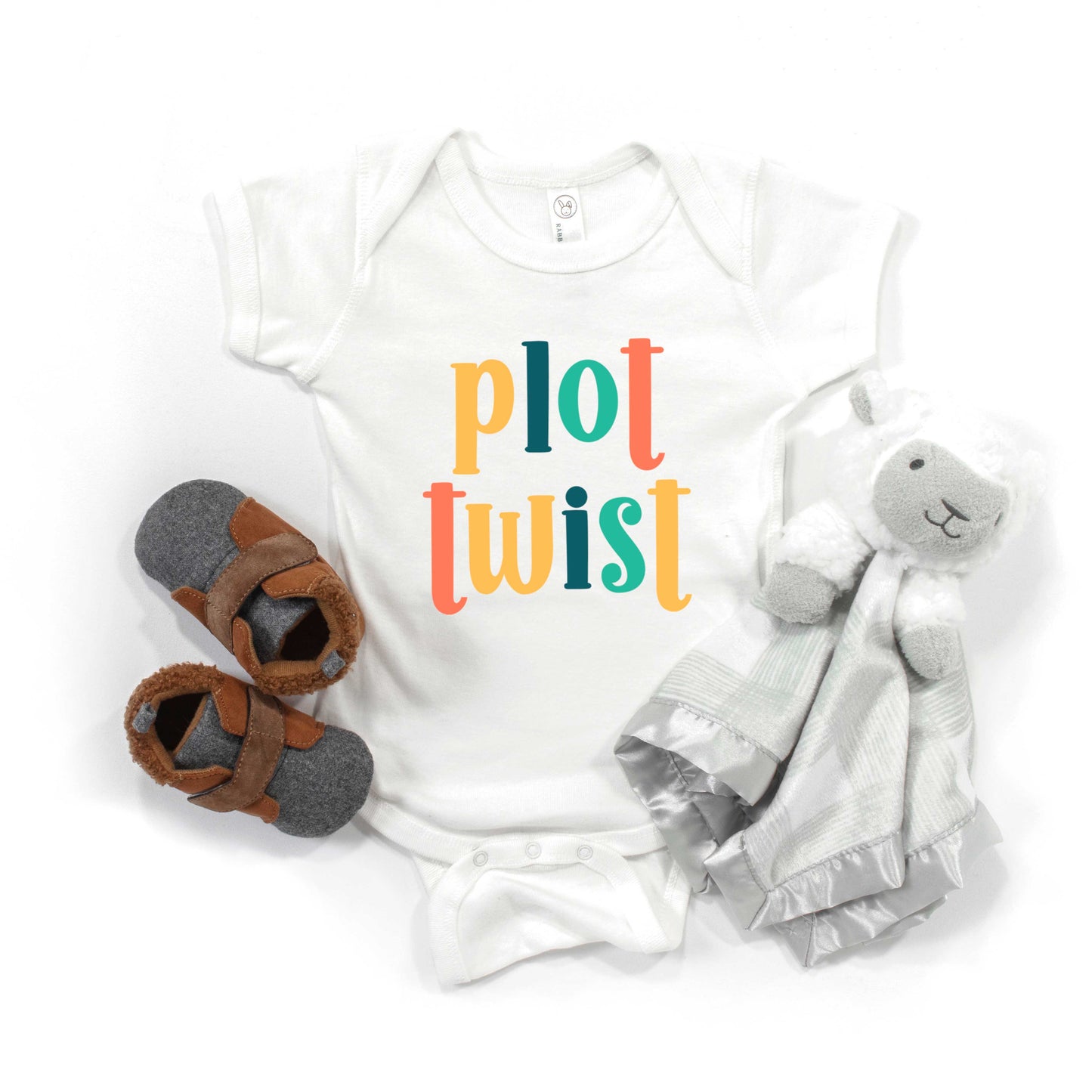 Plot Twist Colorful | Baby Graphic Short Sleeve Onesie