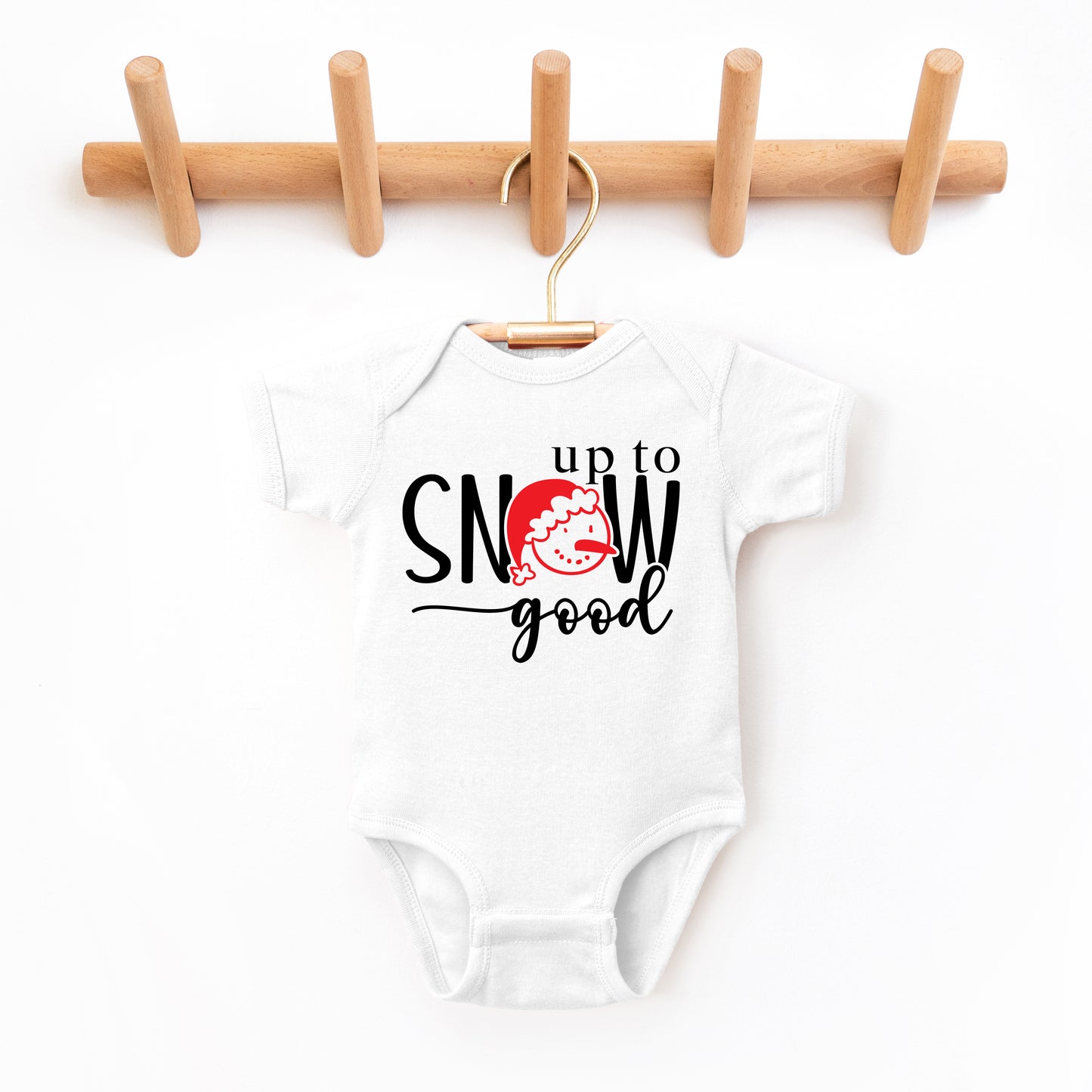 Up To Snow Good | Baby Graphic Short Sleeve Onesie