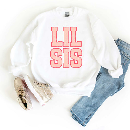 Lil Sis Distressed | Youth Graphic Sweatshirt