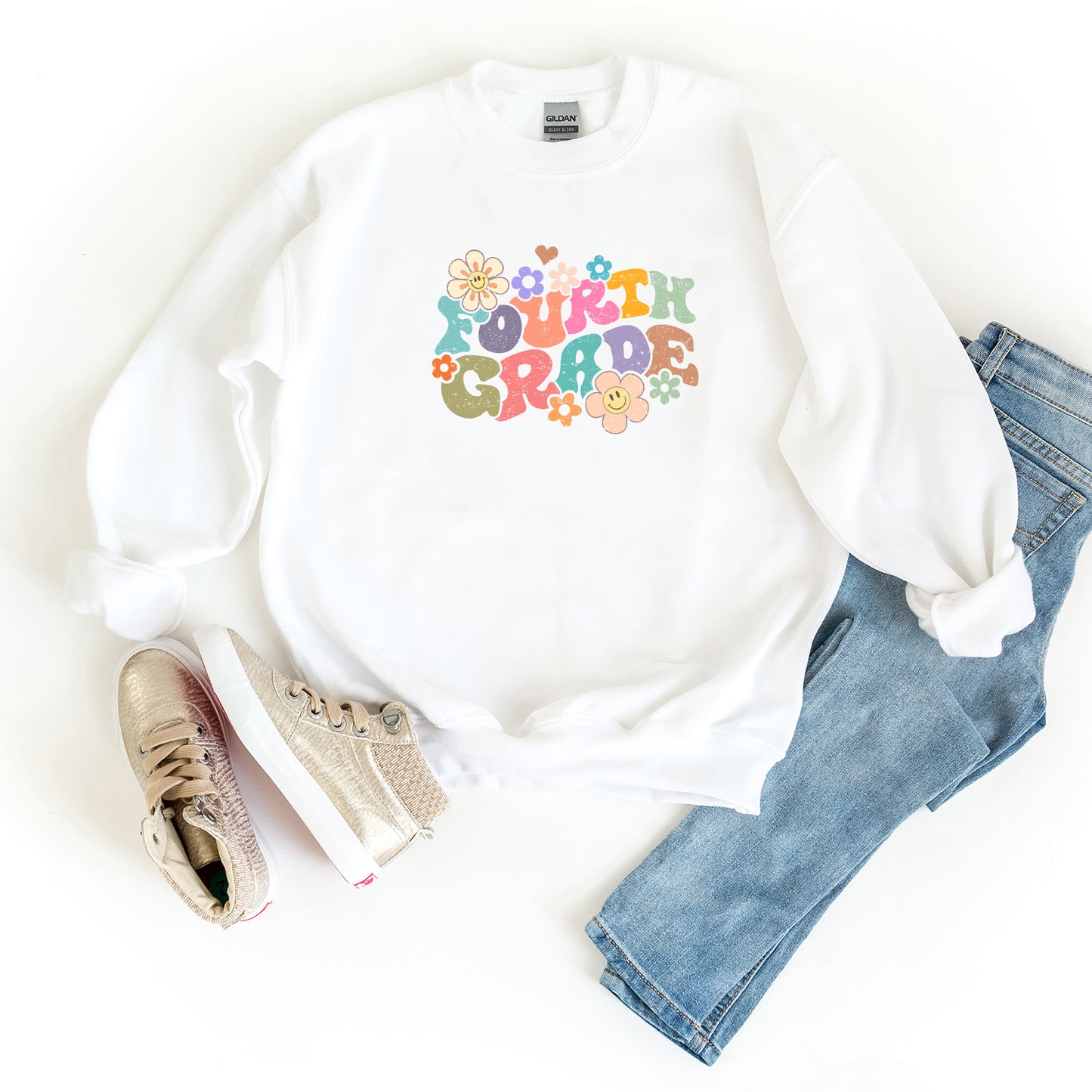 Fourth Grade Flowers | Youth Graphic Sweatshirt