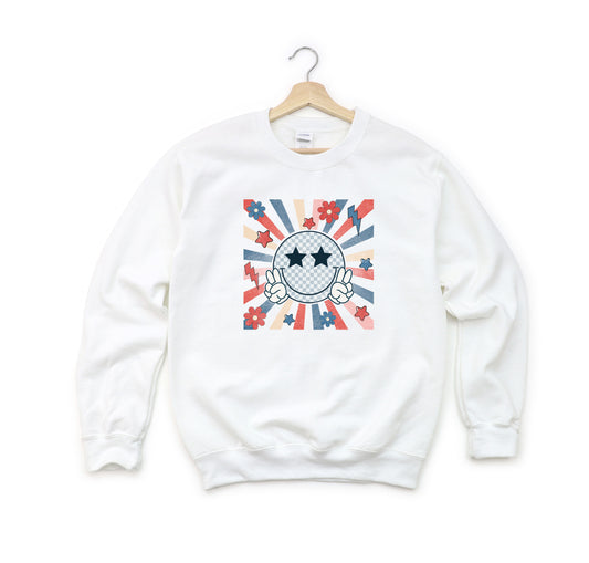 Smiley Peace Sign Flowers | Youth Sweatshirt
