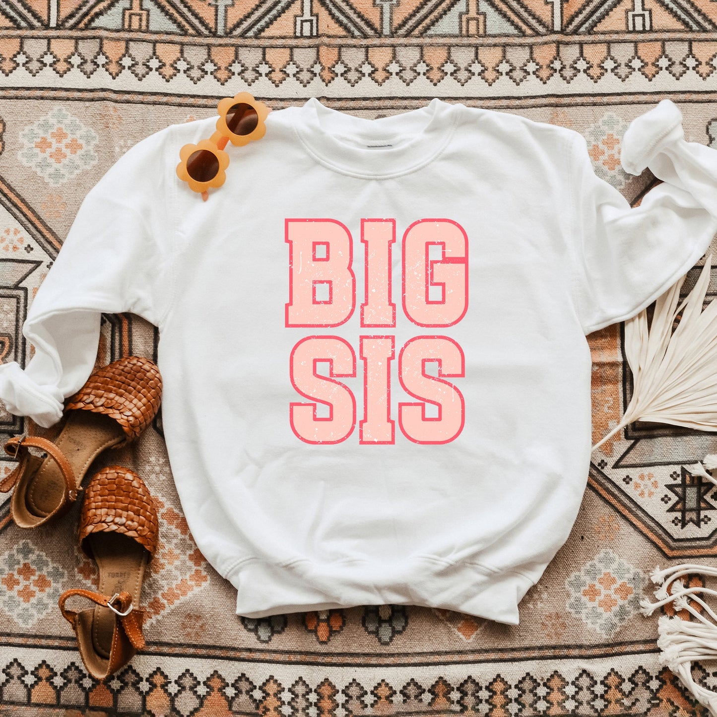 Big Sis Distressed | Youth Graphic Sweatshirt