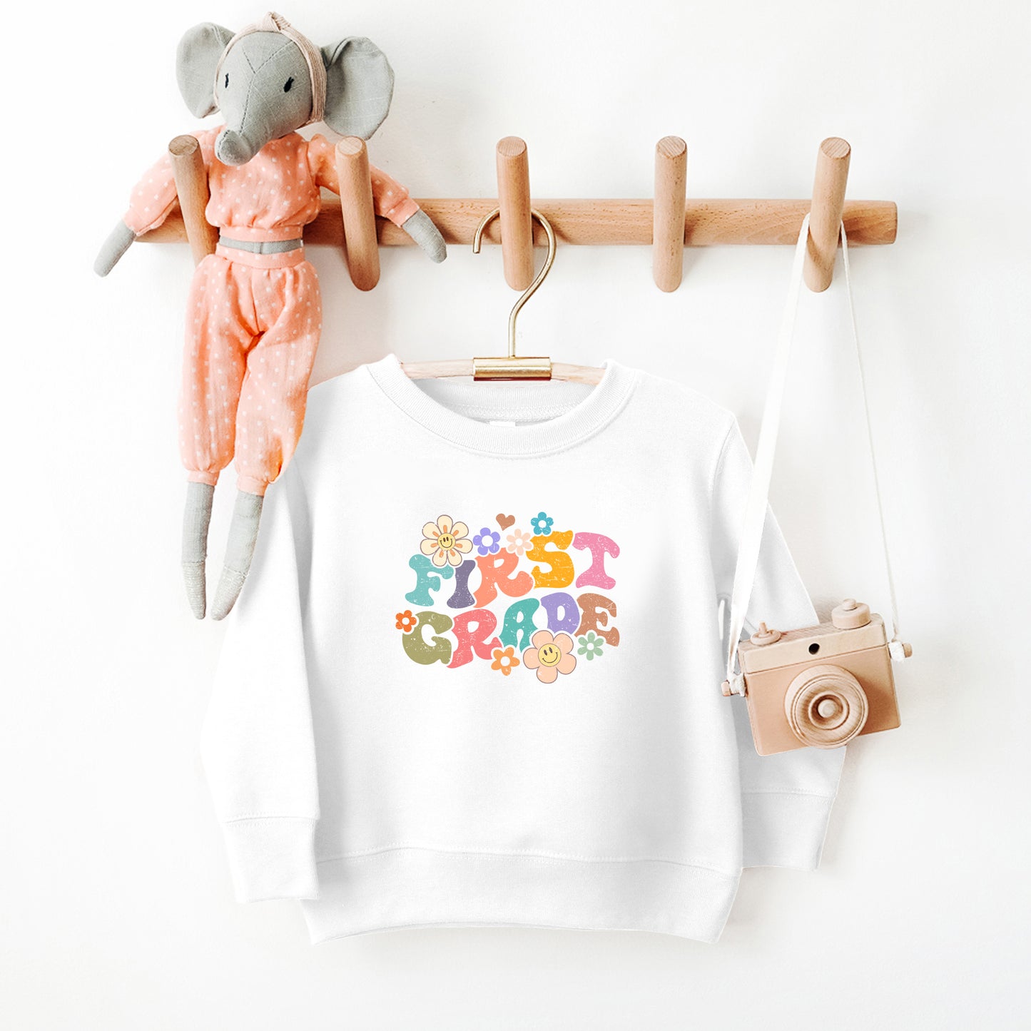 First Grade Flowers | Toddler Graphic Sweatshirt