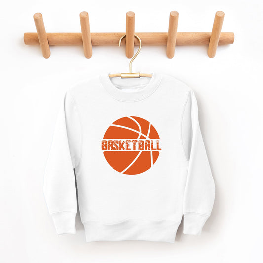 Basketball With Ball | Youth Graphic Sweatshirt