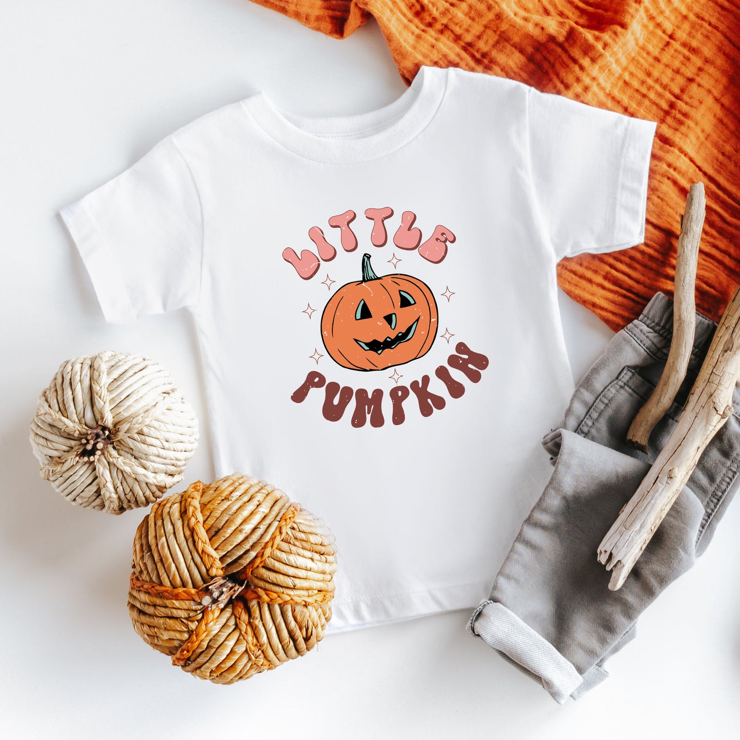 Little Pumpkin Retro | Toddler Graphic Short Sleeve Tee