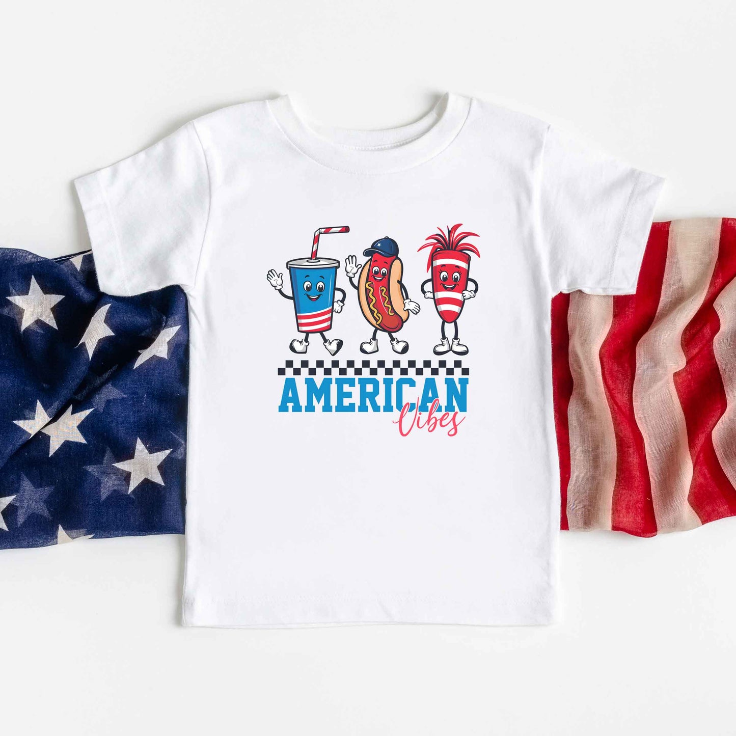 American Vibes Hot Dog | Toddler Graphic Short Sleeve Tee