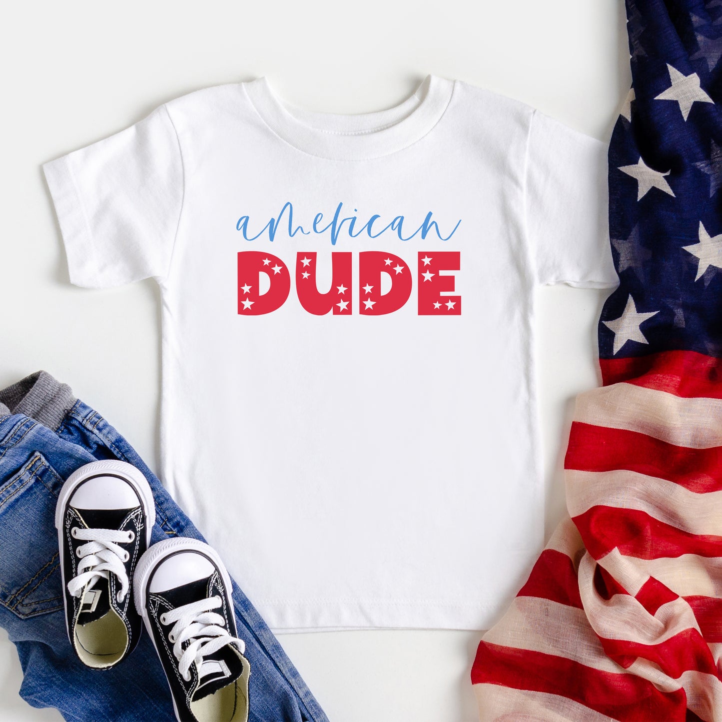 American Dude Pastel | Toddler Short Sleeve Crew Neck