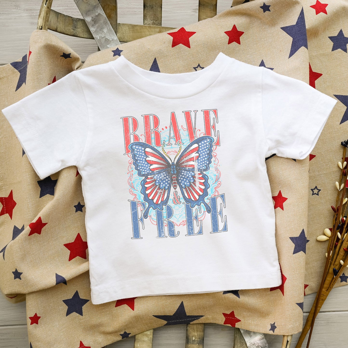 Brave Butterfly | Toddler Short Sleeve Crew Neck