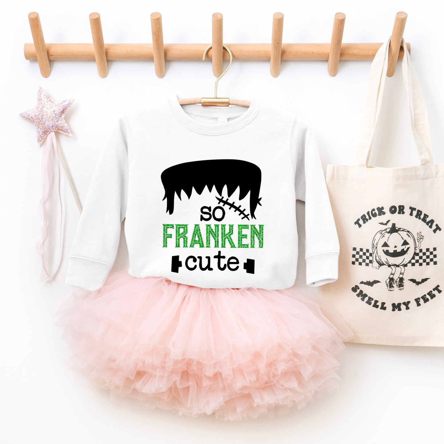 So Franken Cute Glitter | Toddler Graphic Sweatshirt