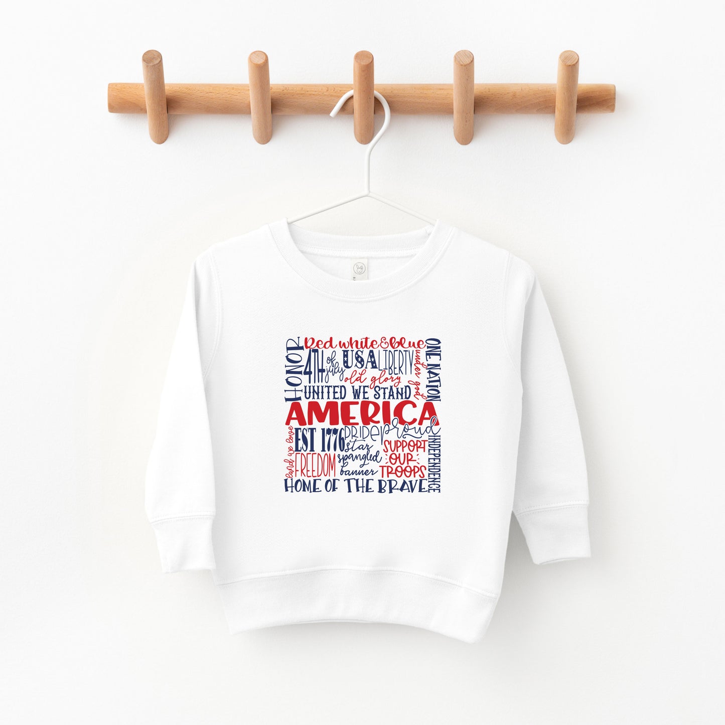 America Words Colorful | Toddler Sweatshirt