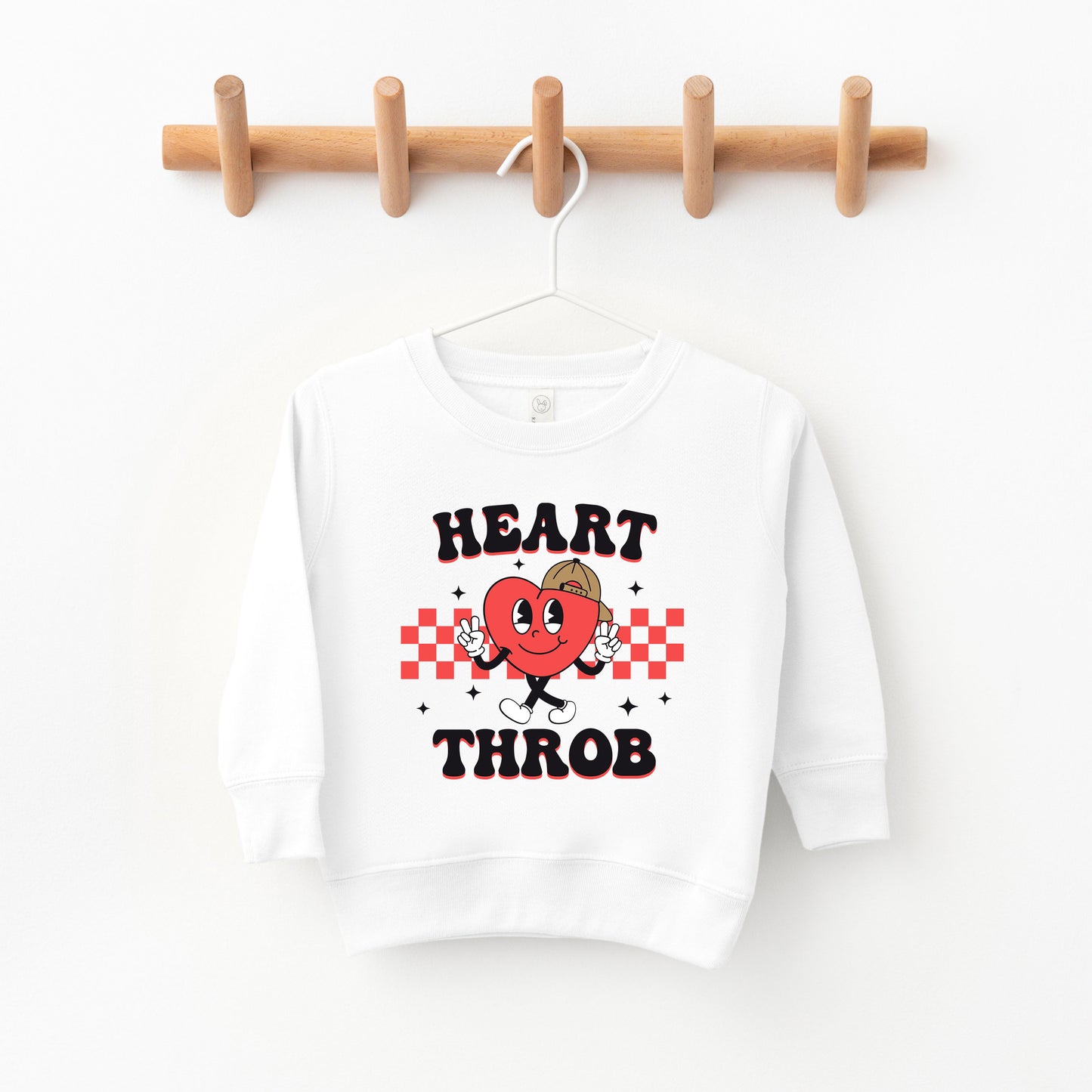 Checkered Heart Throb | Toddler Sweatshirt