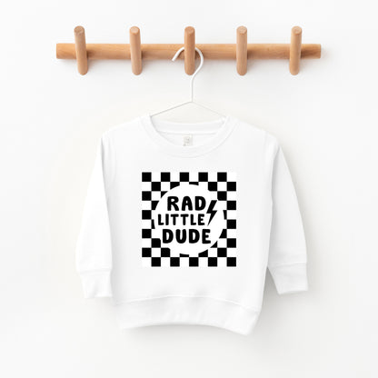Rad Little Dude Checkered | Toddler Graphic Sweatshirt