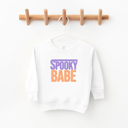 Spooky Babe Checkered | Toddler Graphic Sweatshirt