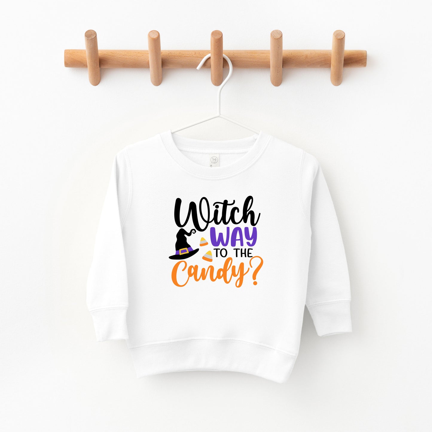 Witch Way To The Candy | Toddler Graphic Sweatshirt