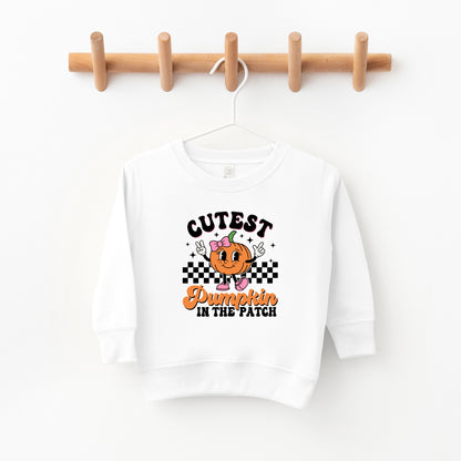 Cutest Pumpkin Checkered | Toddler Graphic Sweatshirt