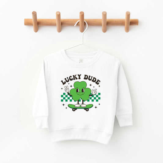 Lucky Dude Skateboard | Toddler Sweatshirt