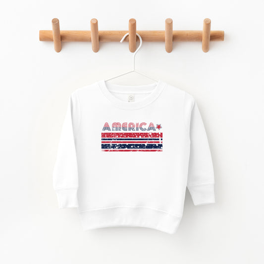 America With Stars And Stripes | Toddler Sweatshirt