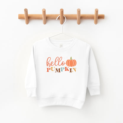 Cursive Hello Pumpkin | Toddler Graphic Sweatshirt