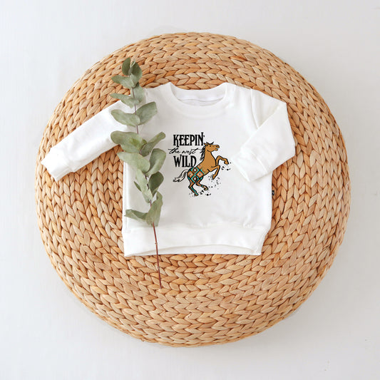 Keepin The West Wild Horse | Toddler Graphic Sweatshirt