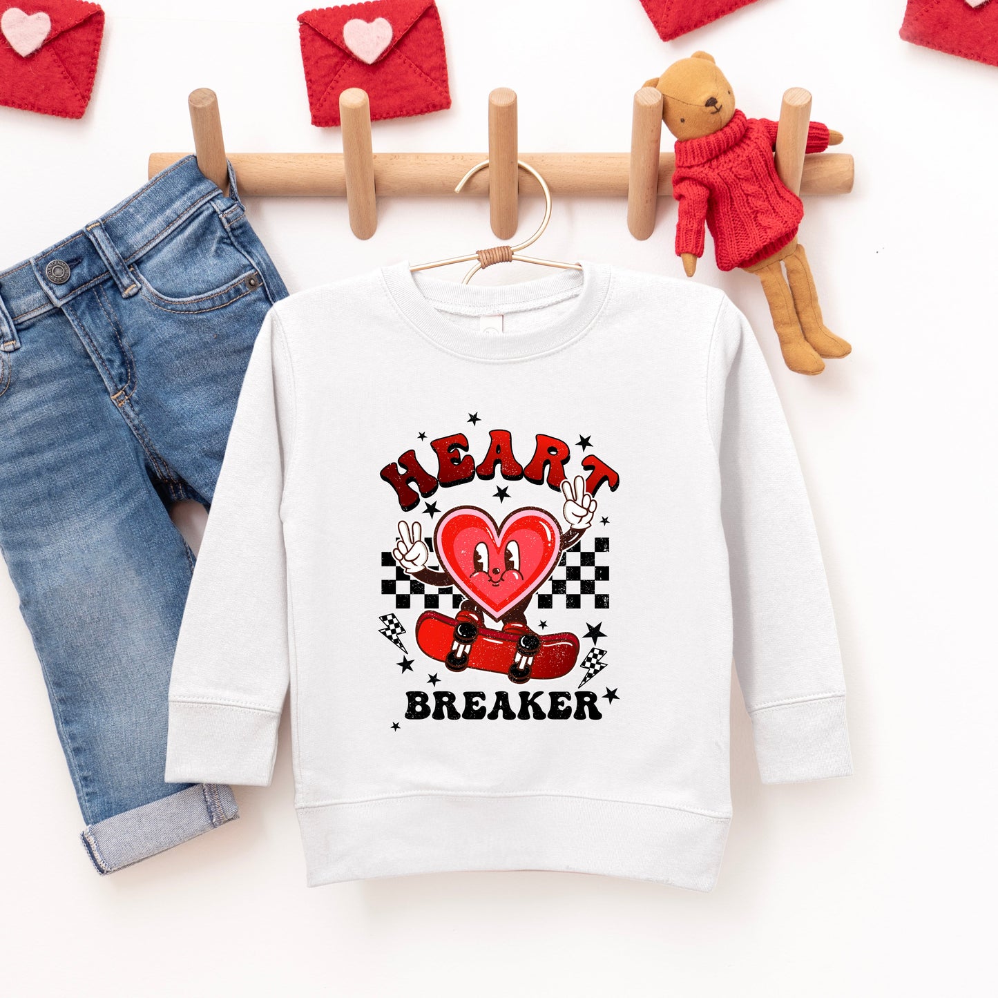 Heart Breaker Skater | Toddler Graphic Sweatshirt