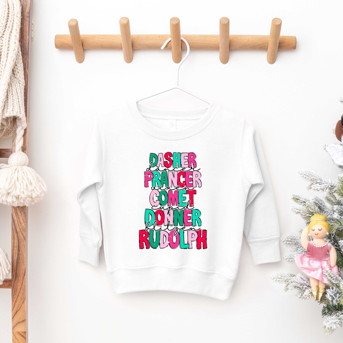 Reindeers Stacked | Toddler Graphic Sweatshirt
