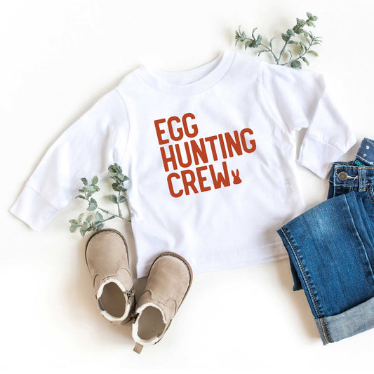 Egg Hunting Crew Bunny | Toddler Long Sleeve Tee