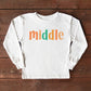 Middle Colorful | Toddler Graphic Long Sleeve Tee