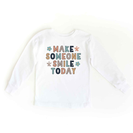 Make Someone Smile Today | Youth Graphic Long Sleeve Tee