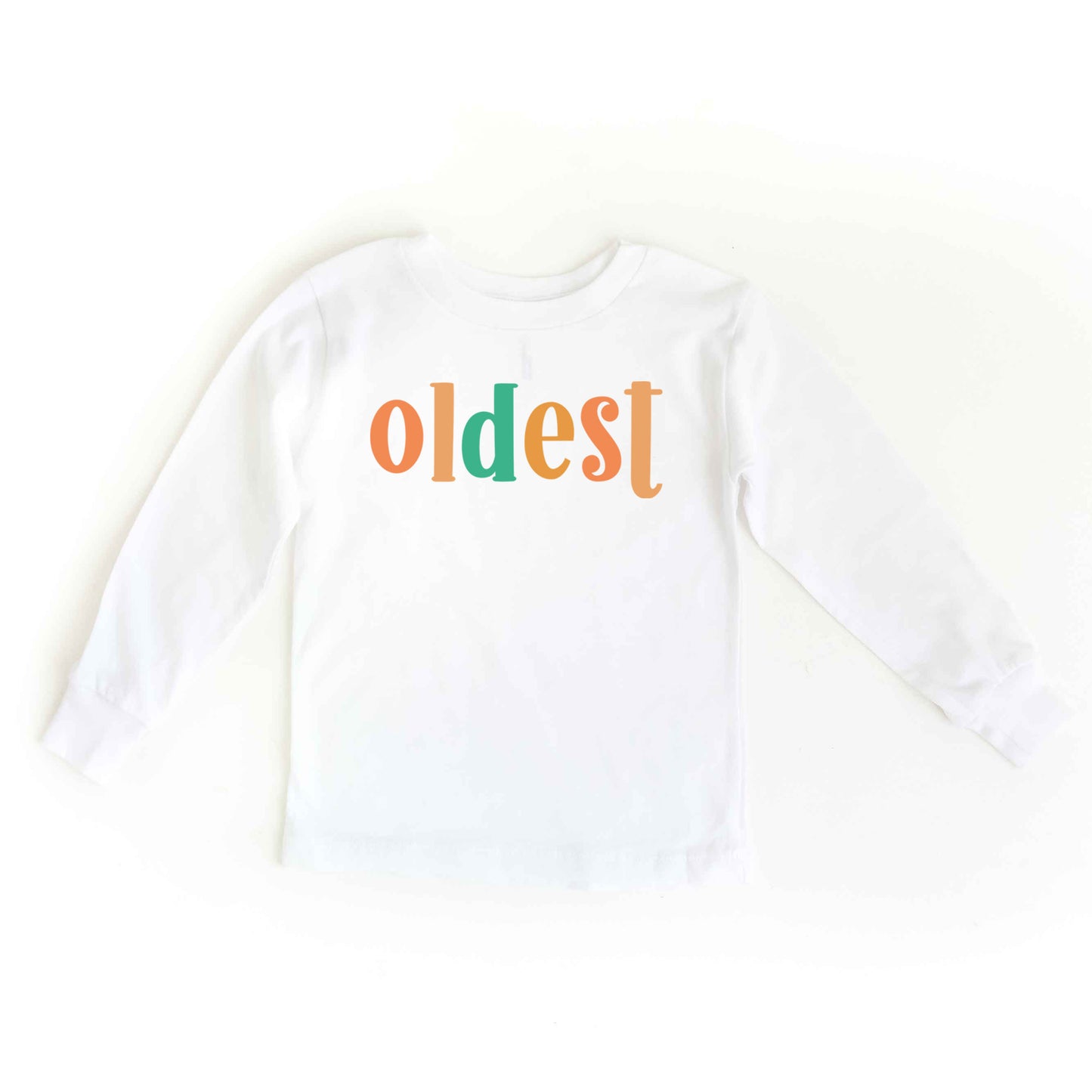 Oldest Colorful | Toddler Graphic Long Sleeve Tee