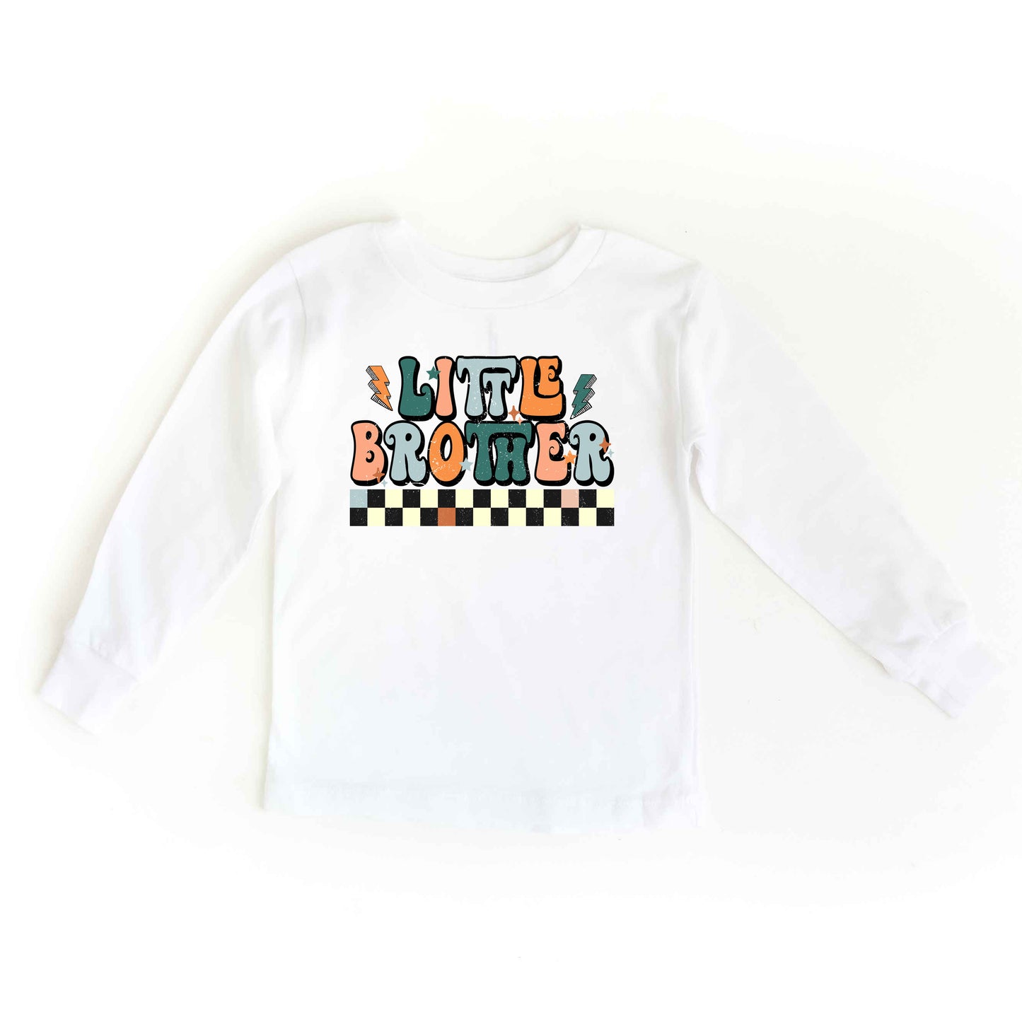 Little Brother Checkered | Youth Graphic Long Sleeve Tee
