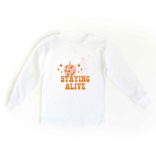 Staying Alive | Youth Graphic Long Sleeve Tee