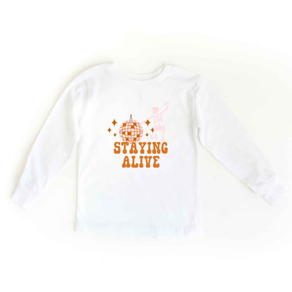 Staying Alive | Toddler Graphic Long Sleeve Tee