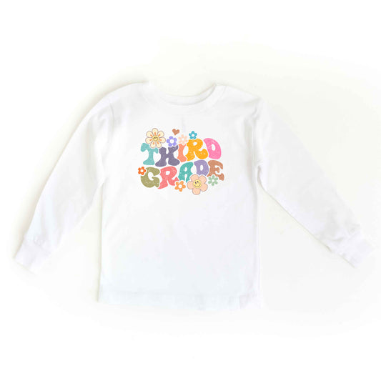 Third Grade Flowers | Youth Graphic Long Sleeve Tee