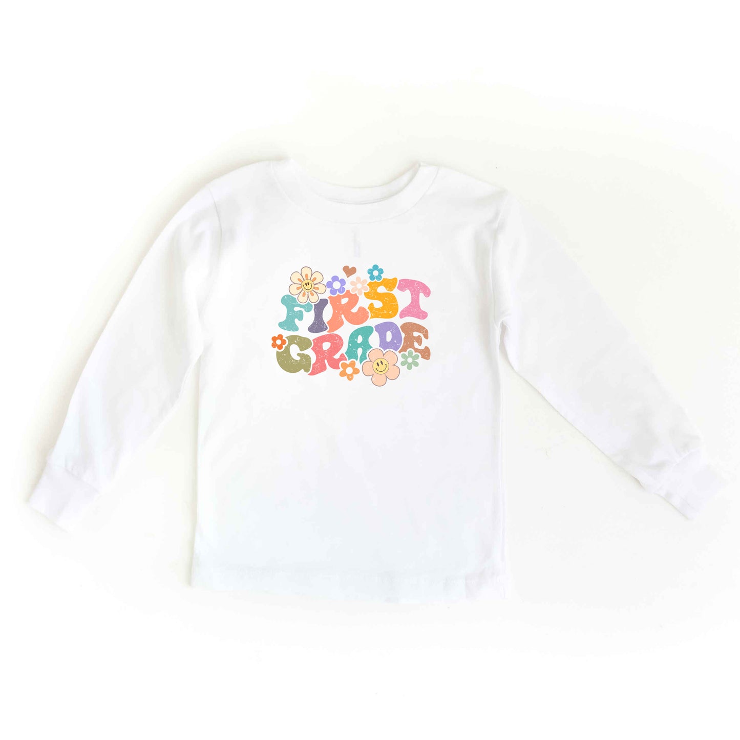 First Grade Flowers | Youth Graphic Long Sleeve Tee